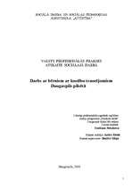 Prakses atskaite 'Darbs ar bērniem ar kustību traucējumem Daugavpils pilsētā', 1.