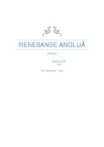 Konspekts 'Renesanse Anglijā', 1.