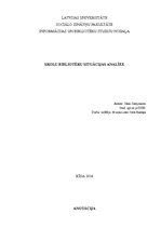Referāts 'Skolu bibliotēku situācijas analīze', 1.