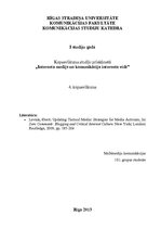 Konspekts 'Interneta medijs un komunikācija interneta vidē', 1.