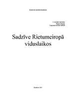 Konspekts 'Sadzīve Rietumeiropā viduslaikos', 1.