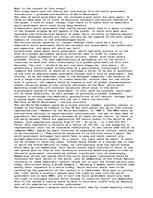 Eseja 'Democratic World Government ', 1.