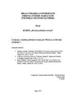 Konspekts 'Antīkā politikas teorija pēc Platona. Aristoteļa "Politika"', 1.