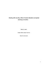 Referāts 'Dealing with Security, Effect of Natural Disasters and Global Warming on Tourism', 1.