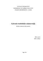 Referāts 'Galvenie statistiskie raksturotāji', 1.