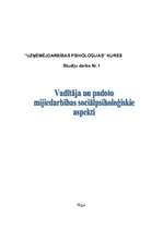 Referāts 'Vadītāja un padoto mijiedarbības sociālpsiholoģiskie aspekti', 1.