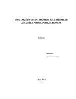 Referāts 'Organizēto grupu izveides un dalībnieku iesaistes psiholoģiskie aspekti', 1.