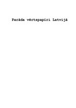 Referāts 'Parāda vērtspapīri Latvijā', 1.