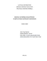 Referāts 'Eiropas Savienības iesaiste starptautisko konfliktu risināšanā', 1.