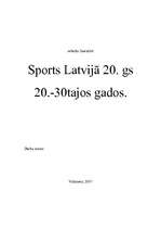 Referāts 'Sports Latvijā 20.gs. 20.-30.gados', 1.
