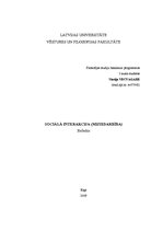 Referāts 'Sociālā interakcija', 1.