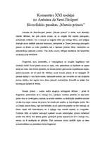 Eseja 'Antuāna de Sent-Ekziperī darba "Mazais princis" analīze', 1.