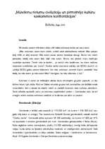 Referāts 'Mūsdienu rietumu civilizāciju un pirmatnējo kultūru saskarsmes konfrontācijas', 1.