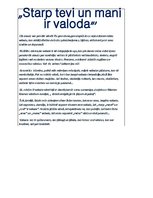 Eseja 'Starp tevi un mani ir valoda', 1.