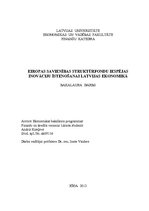 Diplomdarbs 'Eiropas Savienības struktūrfondu iespējas inovāciju īstenošanai Latvijas ekonomi', 1.