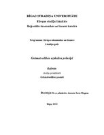 Referāts 'Grāmatvedības uzskaites principi', 1.