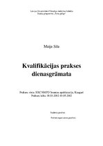Prakses atskaite 'Ārsta palīga kvalifikācijas prakses dienasgrāmata', 1.