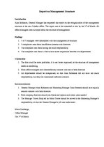 Konspekts 'Report on Management Structure', 1.