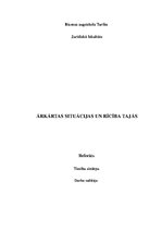 Referāts 'Ārkārtas situācijas un rīcība tajās', 1.