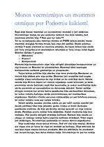 Eseja 'Manas vecmāmiņas un mammas atmiņas par padomju laikiem', 1.