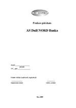 Prakses atskaite 'Prakses pārskats AS "DnB NORD Banka"', 1.