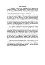 Eseja 'Drug Addiction', 1.