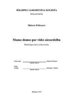 Eseja 'Manas domas par vides aizsardzību', 1.