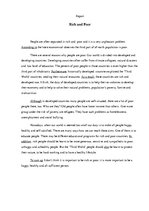 Eseja 'Rich and Poor', 1.