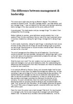 Konspekts 'The Difference between Management & Leadership', 1.