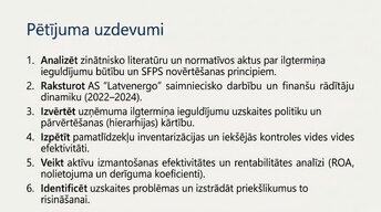 Prezentācija 'Ilgtermiņa ieguldījumu uzskaite, kontrole un to izmantošanas analīze uzņēmumā AS', 4.