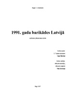 Referāts '1991.gada barikādes Latvijā', 1.