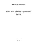 Referāts 'Tautas vēlēta prezidenta nepieciešamība Latvijā', 1.