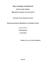 Konspekts 'Kopējais pieprasījums. Multiplikatora (reizinātāja) modelis', 1.