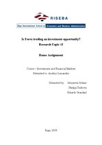 Referāts 'Is Forex Trading an Investment Opportunity?', 1.