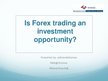 Referāts 'Is Forex Trading an Investment Opportunity?', 34.