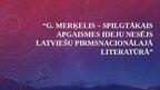 Prezentācija 'G. Merķelis – spilgtākais apgaismes ideju nesējs latviešu pirmsnacionālajā liter', 1.