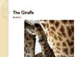 Prezentācija 'The Giraffe', 1.
