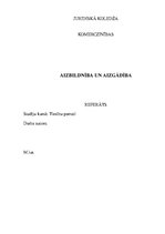 Referāts 'Aizbildnība un aizgādība', 1.