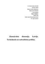 Referāts 'Ziemeļvalstu dimensija. Latvija. Tuvināšanās un neitralitātes politika', 1.