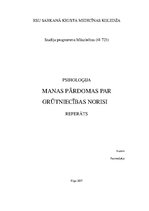 Eseja 'Pārdomas par grūtniecības norisi', 1.