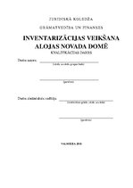 Diplomdarbs 'Inventarizācijas veikšana Alojas novada domē', 1.