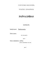 Referāts 'Pašvaldības', 1.