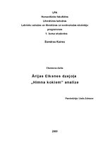 Eseja 'Ārijas Elksnes dzejoļa "Himna kokiem” analīze', 1.