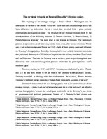 Eseja 'The Strategic Triangle of Federal Republic’s Foreign Policy', 1.