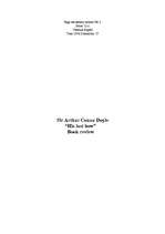 Eseja 'Sir Arthur Conan Doyle “His last bow” book review', 1.