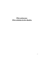 Konspekts 'Fibroadenoma. Fibrocistiska krūts slimība', 1.