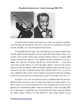 Eseja '20.gadsimta kultūrvaronis - Lūiss Ārmstrongs', 1.