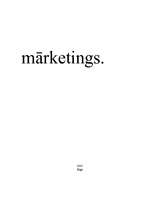 Referāts 'Mārketings', 1.