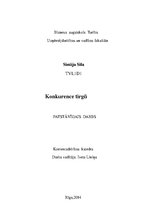 Konspekts 'Konkurences veidi tirgū', 1.