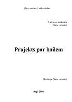 Konspekts 'Projekts par bailēm', 1.